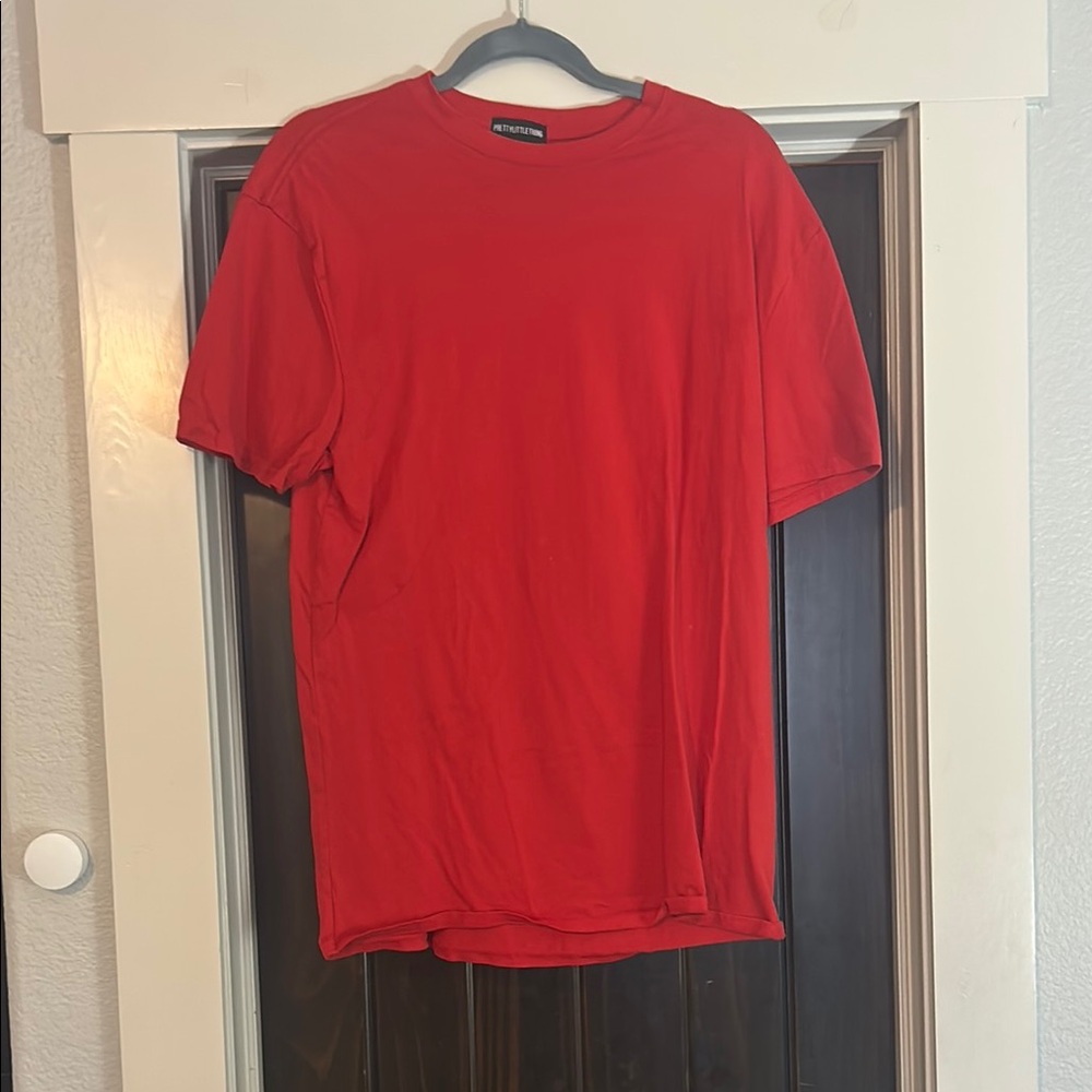 PrettyLittleThing Red Short Sleeve Tee